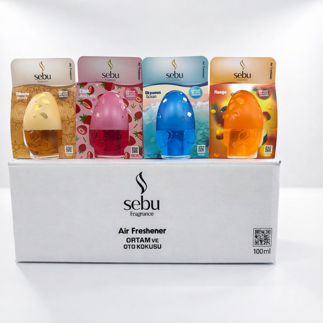 Sebu Fragrance  100 ml Araç Kokusu – Ortam ve Oto Kokusu Toptan Koli (Karışık Kokular)